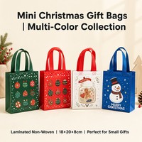 Sac cadeau de Noël en non-tissé de taille moyenne, ouvert en haut, avec logo personnalisé, vente en gros, réutilisable, écologique, certifié BSCI