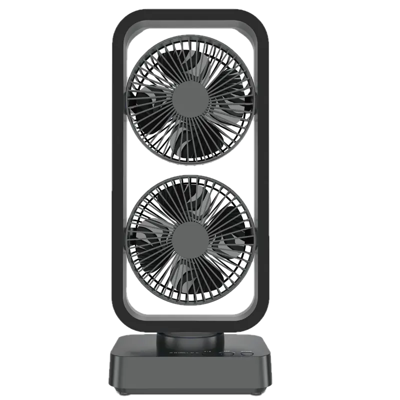 Oscillerende Plafond Ventilator Batterij Operated Camping Toren Fan Be1 Windhole-2 Dubbele Bladen 5 "Tafel Usb Naar Micro Usb Kabel 3 Speed