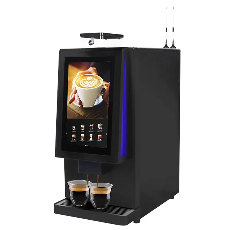 ماكينة بيع القهوة عالية الجودة الأوتوماتيكية الذكية متعددة الوظائف تعمل باللمس مع مطحنة الحبوب للبيع بالجملة