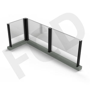 Barandilla de vidrio ajustable en altura Pantalla de viento <span class=keywords><strong>Cortavientos</strong></span> retráctil de aluminio - Product Image 4