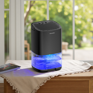 Deshumidificador Portátil Pequeño para el Hogar, <span class=keywords><strong>Mini</strong></span> Secador para Armario Interior, 36W de Potencia, 5 70 ㎡   Lámpara de Ambiente de 1000ML de Capacidad, 7 Colores de Luz, Silenciosa - Product Image 1