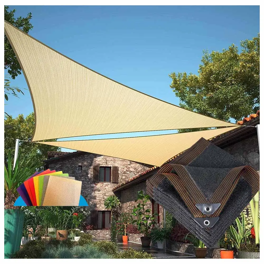 Precio barato impermeable 100% HDPE UV Block velas de sombra para el sol red de sombra parasol velas red de sombra para jardín al aire libre