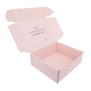 Boîte de papier de <span class=keywords><strong>carton</strong></span> ondulé recyclé imprimé de logo personnalisé bon marché respectueux de l'environnement boîte postale rose boîtes en <span class=keywords><strong>carton</strong></span> pour vêtement - Product Image 1