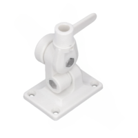 Support d'antenne pour support de montage marin multi-usage Base de fixation réglable pour bateau Base à cliquet multifonctionnelle ABS double axe