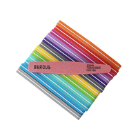 Polissoir à ongles professionnel personnalisé avec logo, double rectangle rose, 100/180/240 grains, imprimé, durable, en éponge EVA diamantée pour salon