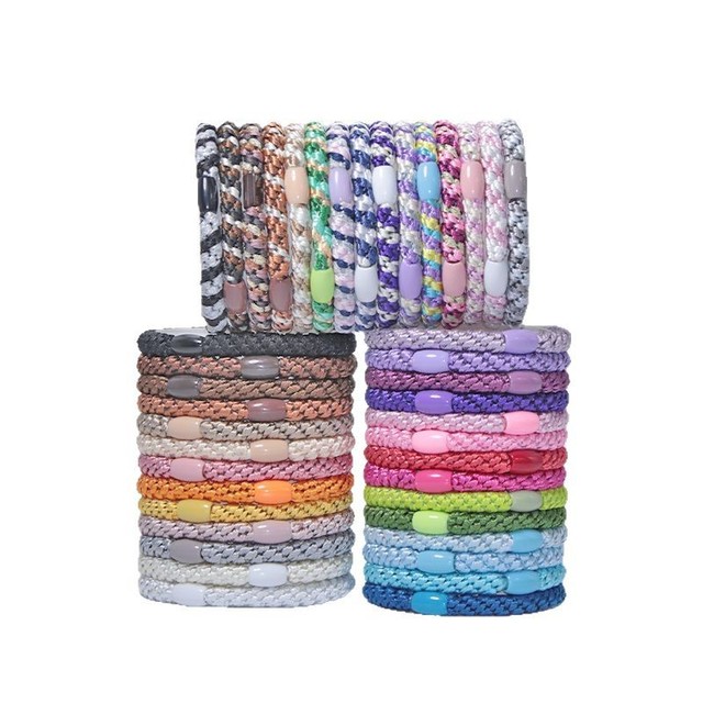 Wholesale Bulk Ladies Braided Hairbands Accessories Women Girls Crochet Braids Elastic Rubber Hair Ties Bead Durable Hair Band