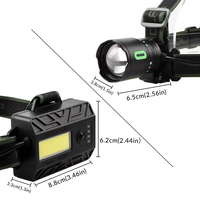 Lampe frontale puissante 30W, rechargeable par USB, portée longue 1000m, lampe frontale d'extérieur, lampe de pêche