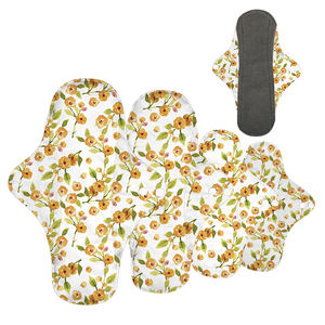 新型可重复使用的可调节竹制月经布垫防水卫生巾女性 - Product Image 2