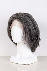 Perruques Lace Front en <span class=keywords><strong>Cheveux</strong></span> Humains Faith Salt and Pepper, Perruque 4x4 Skin Top pour Femmes, Postiches en <span class=keywords><strong>Cheveux</strong></span> Remy Soyeux pour un Volume Mature - Product Image 2