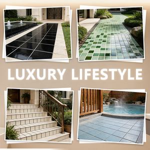 Ultima Novità: Piastrelle in Ceramica a Mosaico Lucide Quadrate per Interni di Hotel, Design Moderno in Parquet, Piastrelle in Ceramica Verde da 5MM - Product Image 6