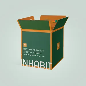 Outside Inside Full Color Custom Printing 5 Layer Corrugated Carton Box Foldable Recycle Shipping Box