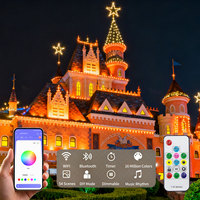 Luces Navideñas Inteligentes RGB, Iluminación para Aleros de Casa, Luces LED Permanentes para Exteriores, Resistentes al Agua, con Control Remoto, IP67