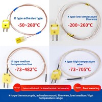 Sonde thermocouple de type K à montage en surface (type patch), matériau métallique, longueurs de sonde de 1m à 5m ; température basse de 1000°C