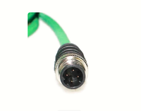 Câble réseau pour capteur de caméra industrielle M12 vers RJ45, connecteur aviation type A-D codé, 4 broches, 8 conducteurs, blindé, en cuivre pur, gaine TPE