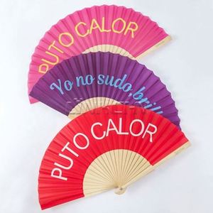 Abanico Plegable de Bambú Español de Alta Calidad con Logotipo Personalizado, Pintado a Mano, para Bodas, Fiestas, Arte Folclórico - Product Image 3