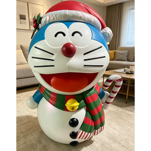 Escultura <span class=keywords><strong>de</strong></span> Resina <span class=keywords><strong>de</strong></span> Fibra <span class=keywords><strong>de</strong></span> Vidrio Personalizable, Diseño Artístico Pintado, Decoración Navideña, <span class=keywords><strong>Doraemon</strong></span> <span class=keywords><strong>de</strong></span> Dibujos Animados Coleccionable - Product Image 6