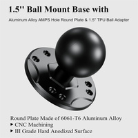 Base de montage à rotule robuste VESA 38 mm (1,5 po) avec trou AMPS, plaque ronde pour supports RAM, bras à double rotule de taille C 1,5 pouce