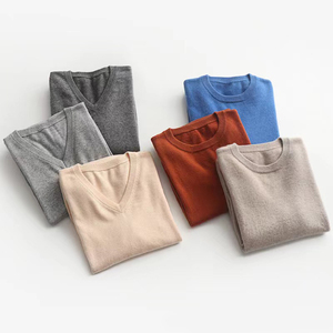 Nouveau <span class=keywords><strong>pull</strong></span> coréen tricoté ample de couleur unie à manches longues pour homme, idéal comme sous-<span class=keywords><strong>pull</strong></span> - Product Image 4