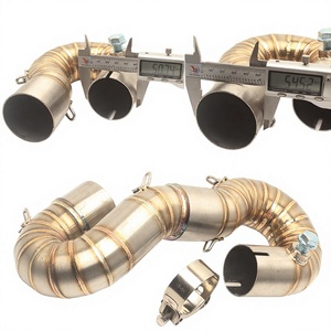 Tuyau d'échappement intermédiaire pour Honda Cbr1000r, section intermédiaire de 51mm, en acier inoxydable en forme de S, avec collier de serrage, isolation thermique, utilisation hors route - Product Image 3