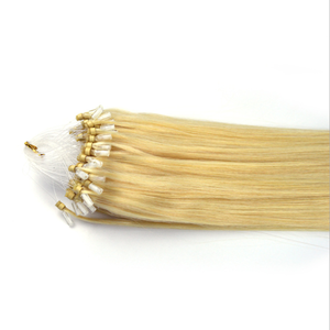 TopElles fabrik großhandel microlink haar <span class=keywords><strong>extensions</strong></span> 1g/strand 613 blonde farbe reines haar <span class=keywords><strong>microring</strong></span> verlängerung - Product Image 3