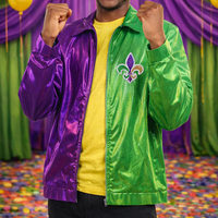 Lot de patchs thermocollants à paillettes Mardi Gras, brodés, violet, vert, or, pour la décoration de casquettes de camionneur, sacs et vestes DIY