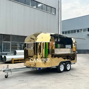 Remorque de camping en acier inoxydable pour l'extérieur, camion de restauration mobile BBQ personnalisé - Product Image 3