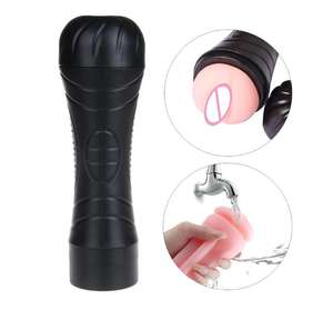 Realistische <span class=keywords><strong>Vagina</strong></span> <span class=keywords><strong>Pussy</strong></span> Sexspielzeug Mastur bator Tasche elektrische vibrierende künstliche männliche Masturbation Tasse - Product Image 4