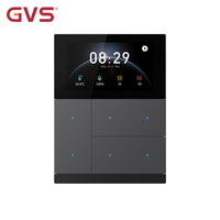 Pannello di Controllo Ibrido GVS Tuya da 3 Pollici con Schermo e Tasti, Interruttore a 4 Vie con 2 Interfacce di Input Esterne