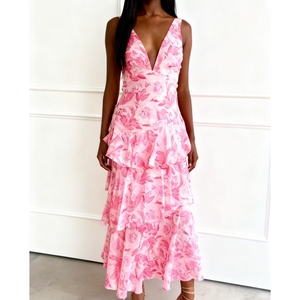 เดรสเข้ารูปผ้าชีฟองคล้องคอเซ็กซี่ของผู้หญิงแฟชั่น - Product Image 3