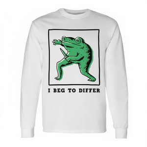 T-shirt à manches longues I Beg To Differ Frog, design japonais - Product Image 2
