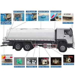 Camion arroseur d'eau de route Dongfeng Isuzu Diesel 25T Camion d'eau de nettoyage à haute pression, équipé d'un réservoir d'eau de grande capacité - Product Image 3