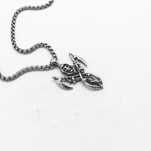 Yunnique-collar con colgante de calavera de acero inoxidable, diseño de esqueleto gótico, joyería de moda Unisex - Product Image 5
