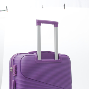 Ensemble de bagages en PP texturé violet, <span class=keywords><strong>3</strong></span> tailles 20/24/28 pouces, valise à roulettes rigide légère et durable avec serrure TSA - Product Image 2