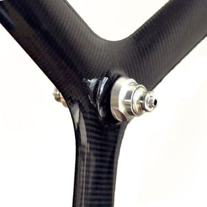 Rueda de carbono <span class=keywords><strong>tubular</strong></span> de 3 radios SOARROCS 700 x 25C de 24.5 mm de ancho, sin cámara, 46 mm de profundidad, 3K brillante, para bicicleta de <span class=keywords><strong>carretera</strong></span> y pista - Product Image 5