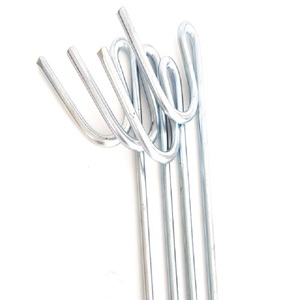 Pinos de Barreira de Aço Direto da Fábrica, Pinos de Cerca com Haste Lisa para Fixação de Cerca de Jardim, Gramado e Parque - Product Image 1