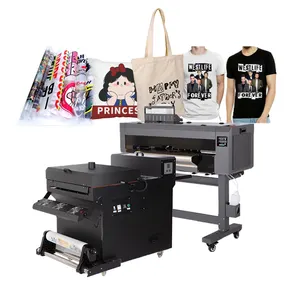 高级双头热转印衣服所有材料印刷机数字颜料油墨印刷DTF打印机