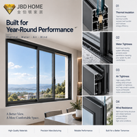 Système de cadre de porte coulissante en aluminium noir à double vitrage à rupture de pont thermique moderne pour balcon de villa résidentielle