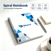 Cahier à spirale avec Logo personnalisé, cahier à couverture rigide en papier, vente en gros