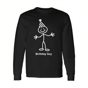 T-shirt à manches longues avec chapeau de fête en forme de personnage de dessin animé pour anniversaire - Product Image 2