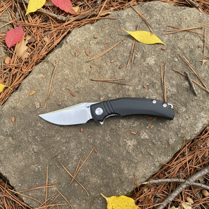 Nuevo Modelo 2026, Cuchillo Plegable de Acero D2 con Mango de G10 Negro Resistente, Cuchillo EDC de Alto Rendimiento con Mecanismo Flipper para Hombre, Personalizable OEM - Product Image 2