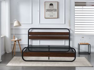 Testiera in <span class=keywords><strong>legno</strong></span> e pedana grande struttura in metallo dall'aspetto moderno - Product Image 6