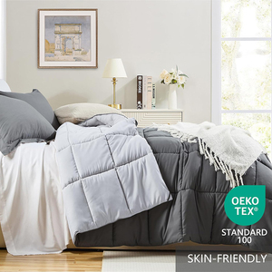 Hiện đại thoáng khí Comforter Bộ giường, mềm nhẹ xuống thay thế giường Comforter kích thước đầy đủ tất cả các mùa 3 miếng Bộ - Product Image 3