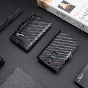 Casekey Aluminum Minimalist Pop up Carbon Leather <b>Men</b> <b>RFID</b> Blocking Side <b>Wallet</b> Designers Label <b>Men</b> Smart <b>Wallet</b> - Product Image 4