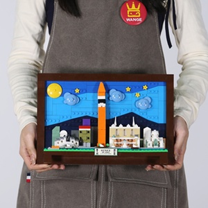 CITY POSTCARD-VENICE Skyline, <span class=keywords><strong>Serie</strong></span> de Bloques de Construcción para Juegos STEM, Tiendas de Regalos, Tiendas de Aficiones, Pedidos al por Mayor - Product Image 3