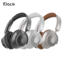 BOLN H80 ANC Casque Design Rétro TWS Open-Ear Hybrid Transparent Mode Casque LED Casque En Métal Réglable