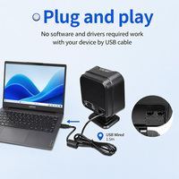 Escáner de Código de Barras de Escritorio YUANAIDC 1D 2D, Lector de Códigos QR con Cable USB, Escáner Omnidireccional de Manos Libres para Punto de Venta de Supermercado