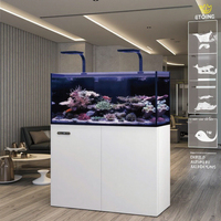 Acuario de Vidrio Ultra Silencioso de 60/90/120/150L para Sala de Estar con Skimmer de Proteínas y Mueble Base |   Pecera de Lujo