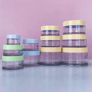 Wholesale 3.53oz 100g Clear Empty PET <b>Jars</b> with Lids Cosmetic Plastic <b>Jar</b> with Plastic Screw Cap - Product Image 2