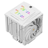 Refroidisseur d'air pour processeur Thermalright Royal Knight 120 numérique BLANC/NOIR, double tour avec écran LCD numérique, 6 caloducs, compatible LGA1851
