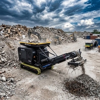 Concasseur à mâchoires mobile sur chenilles U604 d'UPSEN |   Nouvelle machine d'extraction aurifère à moteur diesel et à engrenages haute efficacité avec une capacité de 20-40t/h